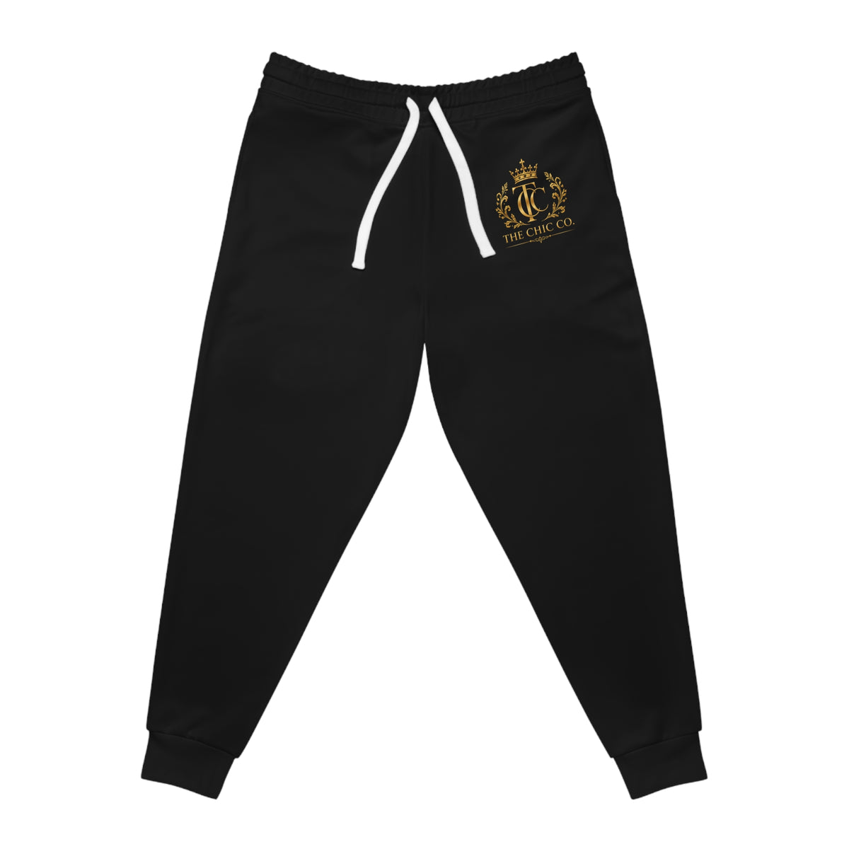Classic Black Gold Crest Sweatpants