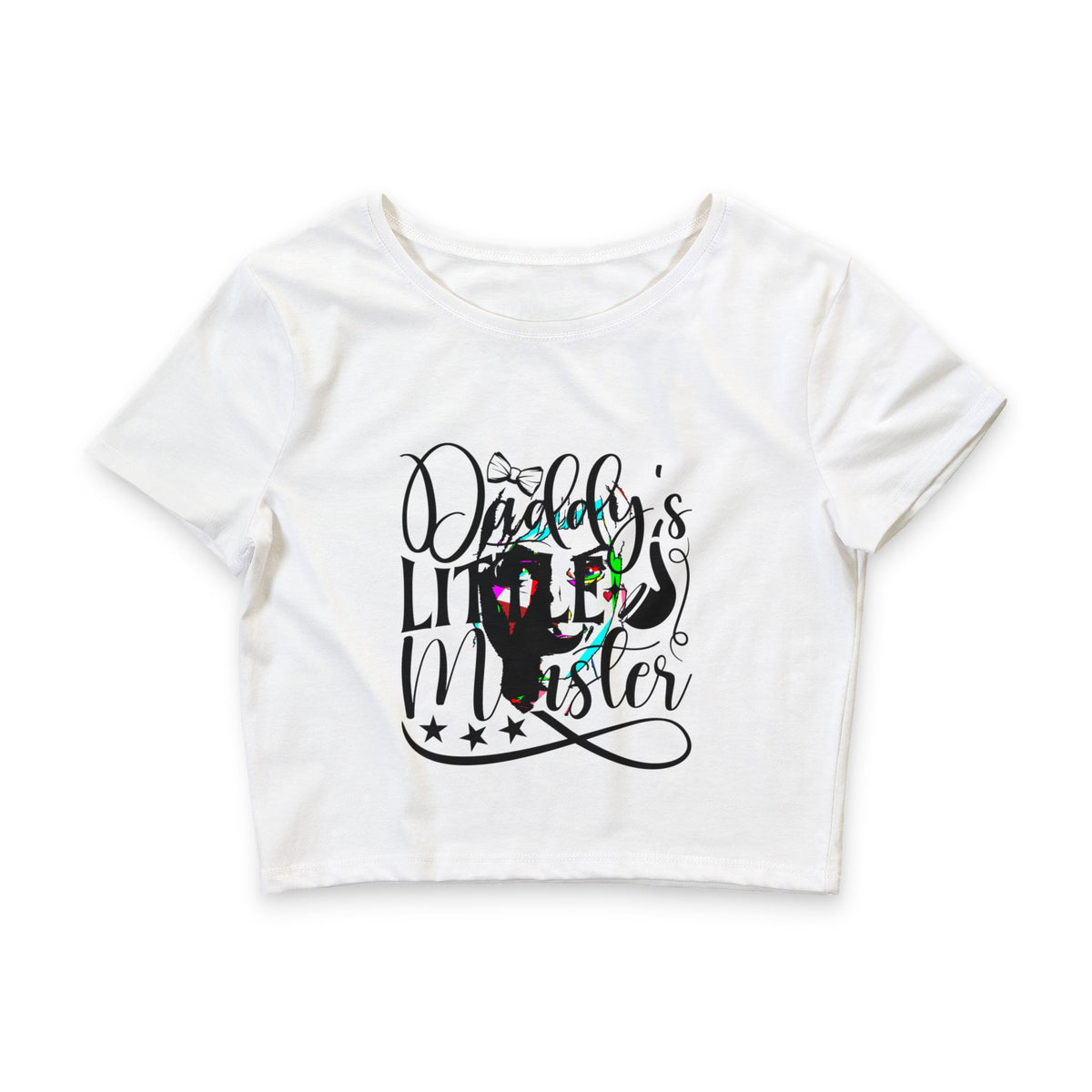Daddy’s Little Monster Crop Tee — Cute Baby Joker Shirt
