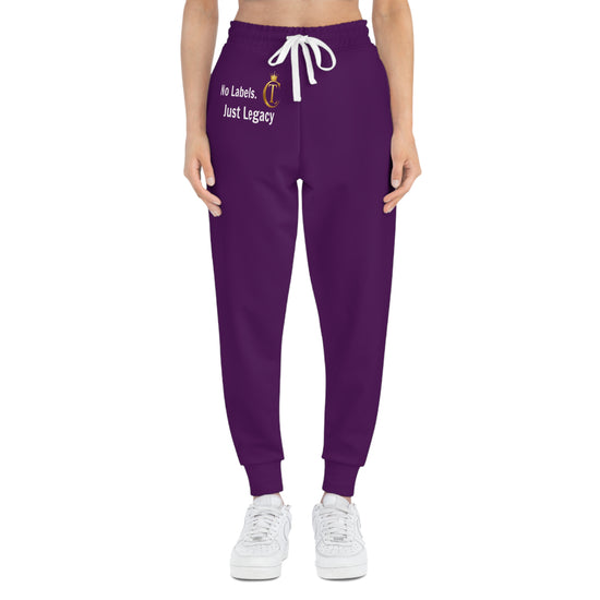 Purple 'No labels. Just Legacy.' Gold Crown Hoodie and Jogger Set| The Chic Co.