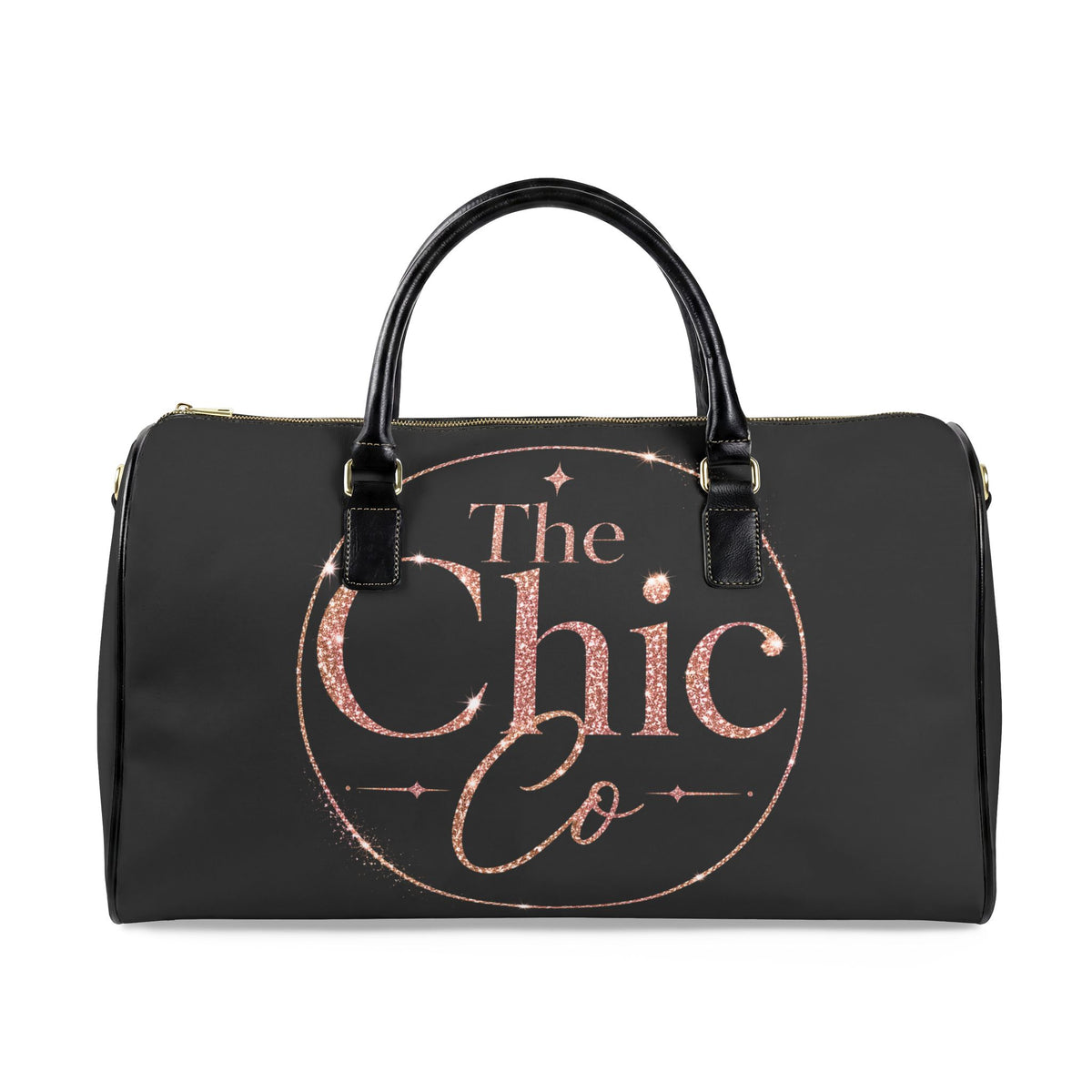 Chic Co Rose Gold Logo Weekender Bag