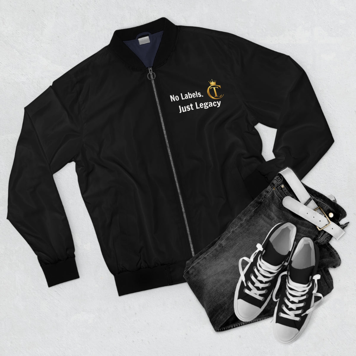 The Chic Co. Signature "No Labels. Just Legacy" Bomber Jacket
