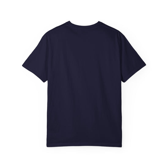 Futuristic Metal Emblem Graphic T‑Shirt