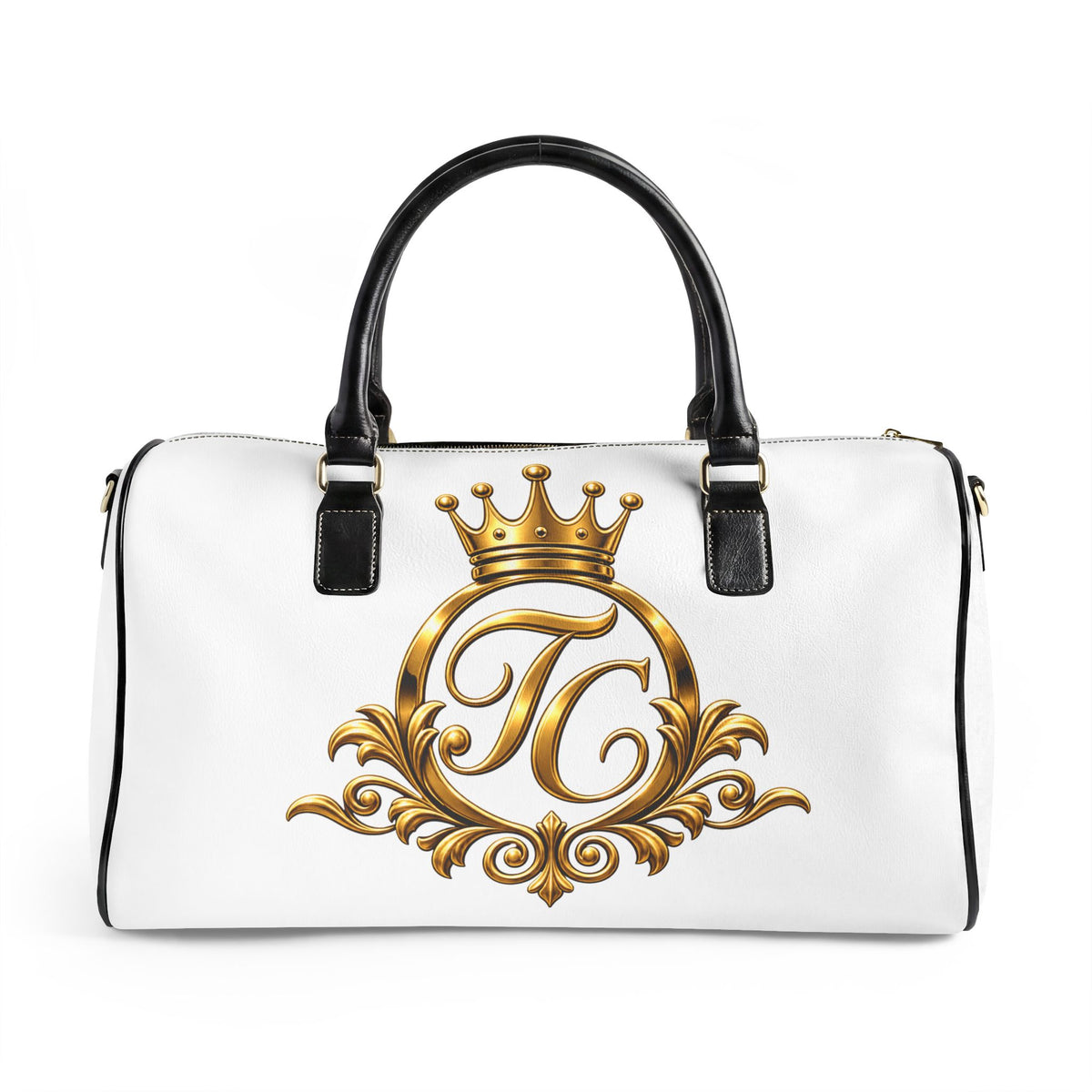 The Chic Co. Signature Gold Crown Monogram Weekender