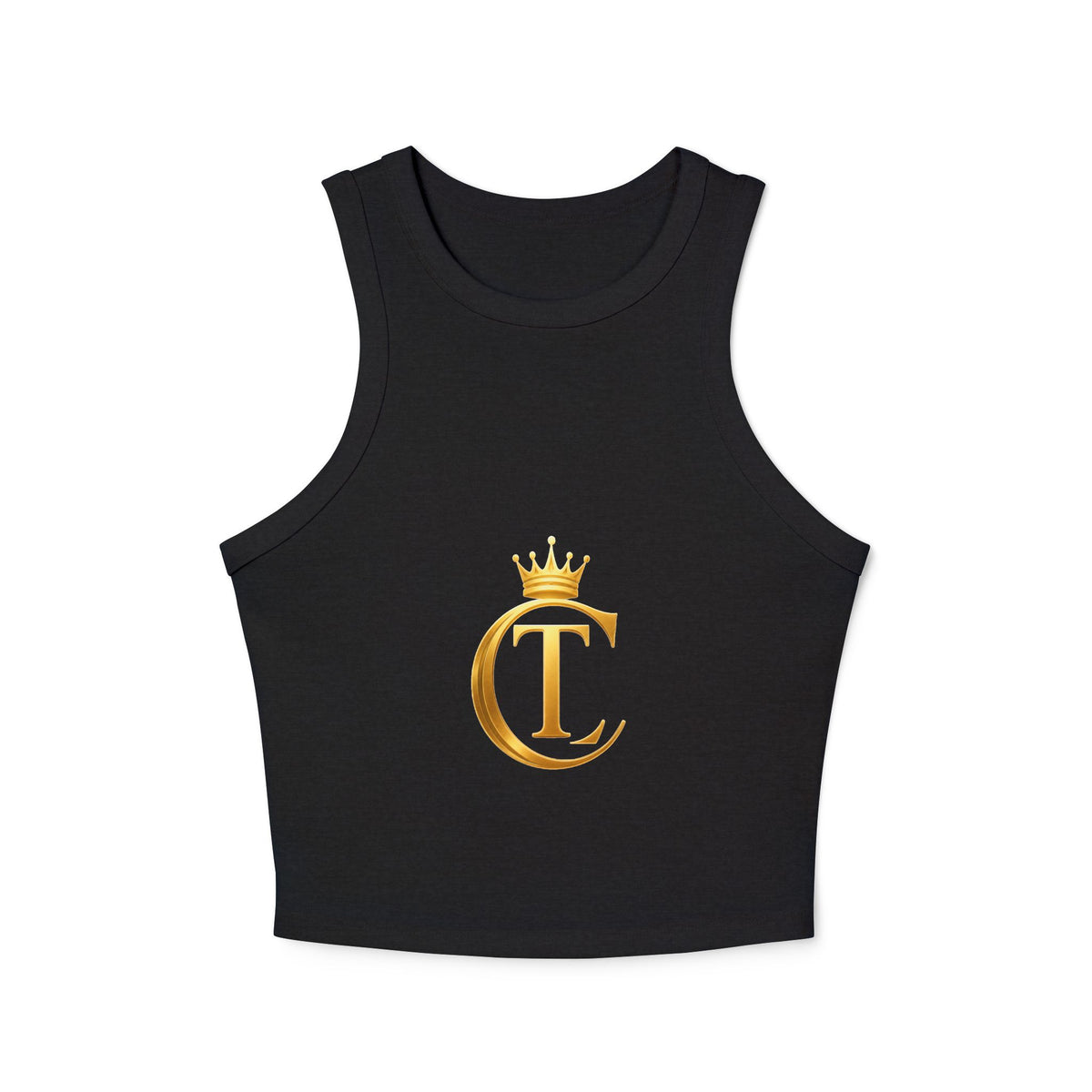 Gold Crown Monogram Racer Tank Top