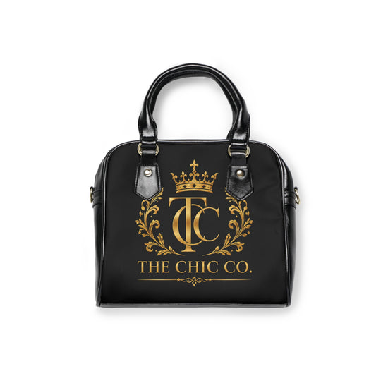 The Chic Co. Gold Crest Shoulder Handbag
