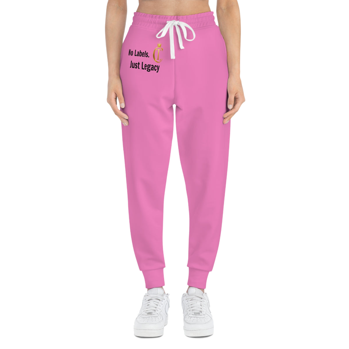 Pink No Labels. Just Legacy. Gold Crown Hoodie & Joggers Set | The Chic Co.