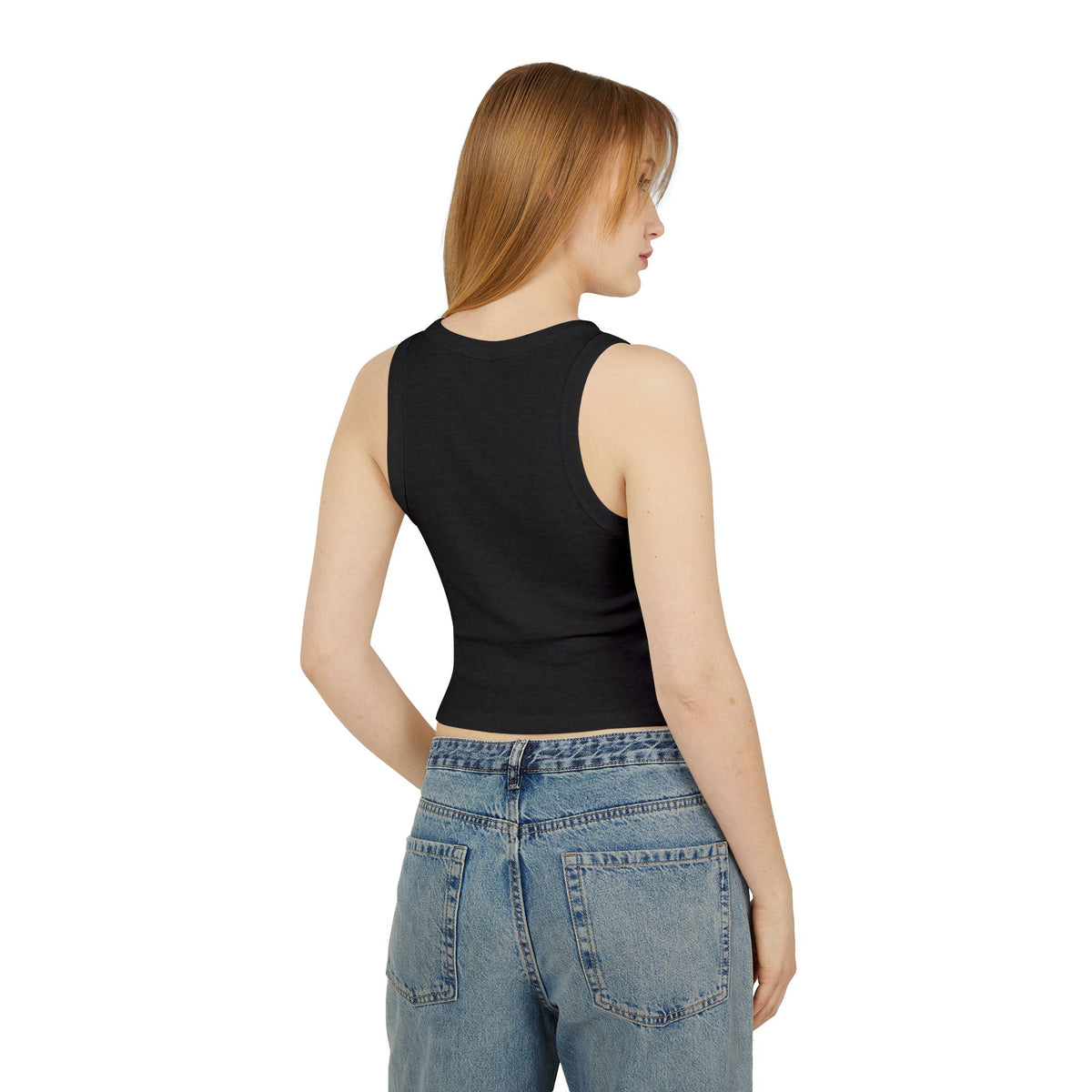 Gold Crown Monogram Racer Tank Top