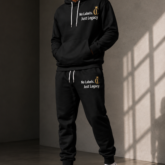 Black No Labels, Just Legacy Black Hoodie & Joggers