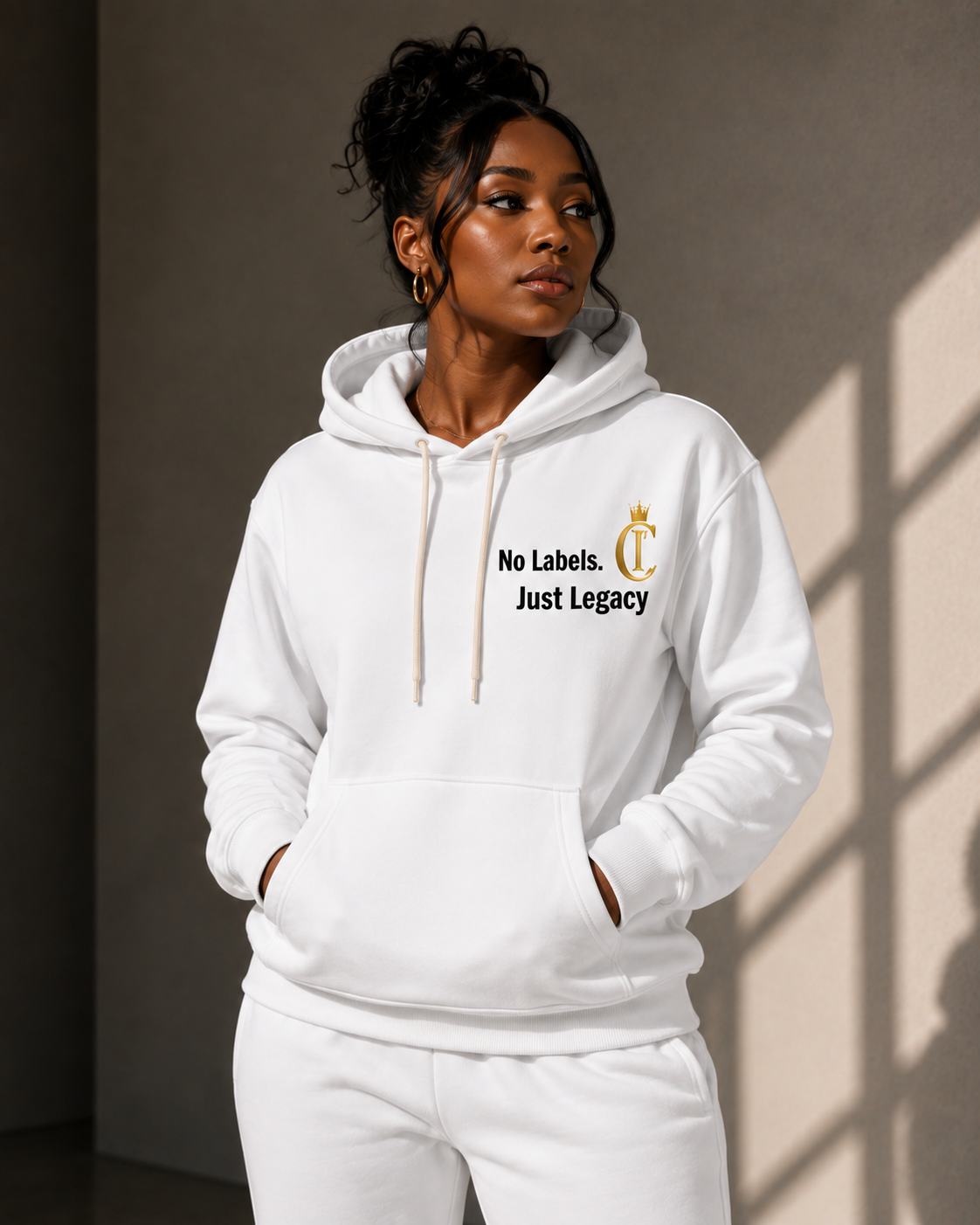 No Labels. Just Legacy. Gold Crown Hoodie & Joggers Set | The Chic Co.