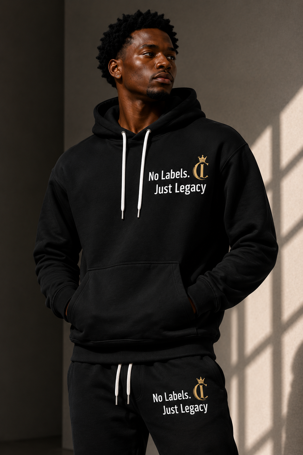 Black No Labels, Just Legacy Black Hoodie & Joggers
