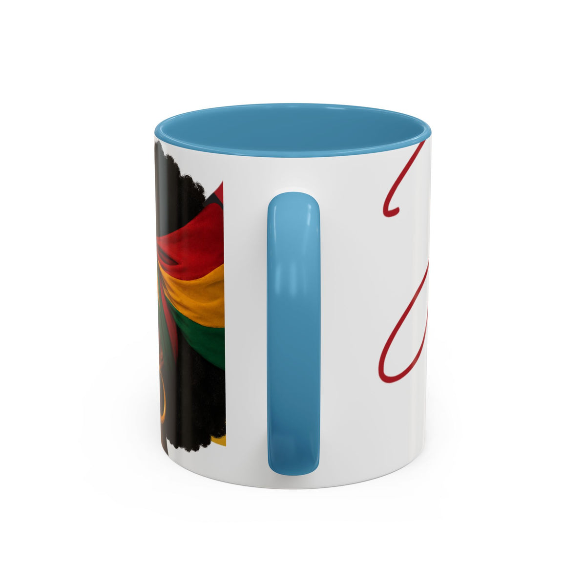 Juneteenth Coffee Mug — Black Woman Portrait "Juneteenth Freedom Day" Accent Mug