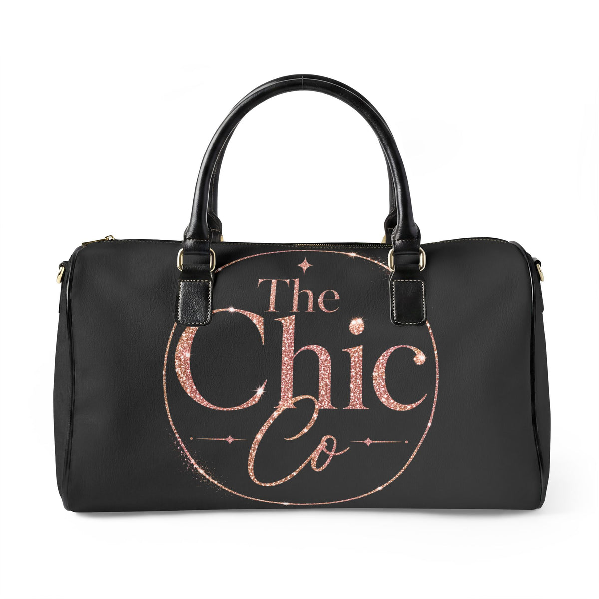 Chic Co Rose Gold Logo Weekender Bag