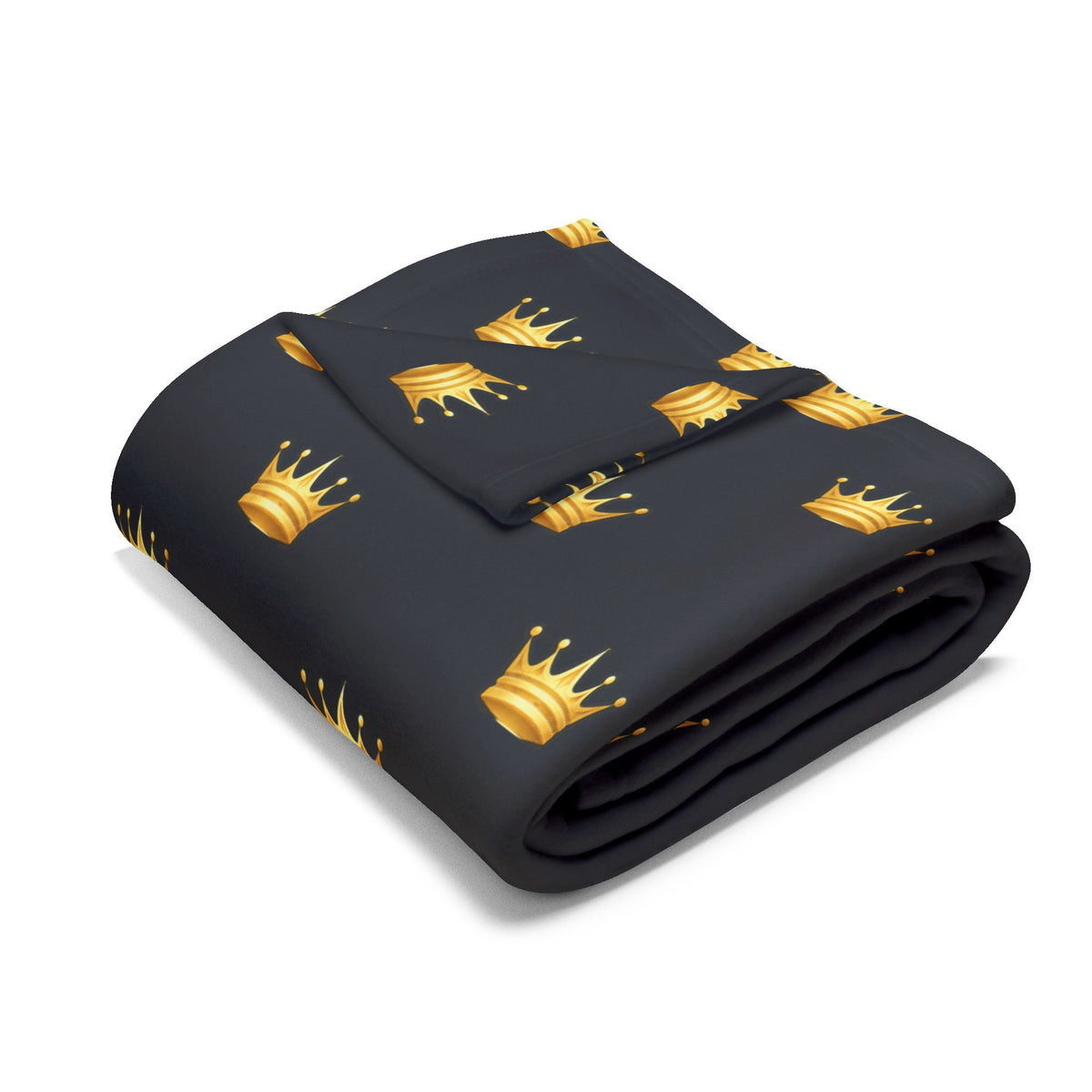 The Chic Co. Signature Gold Crown Arctic Fleece Blanket
