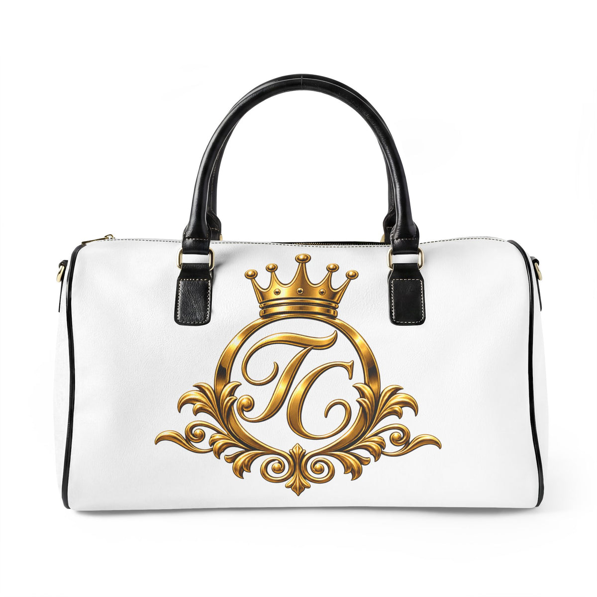 The Chic Co. Signature Gold Crown Monogram Weekender
