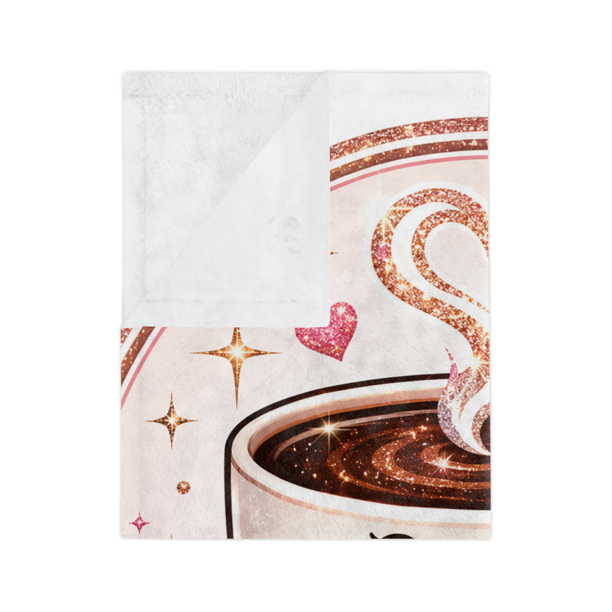 Cozy Coffee Lover Velveteen Blanket — Soft Plush Throw for Relaxing Days