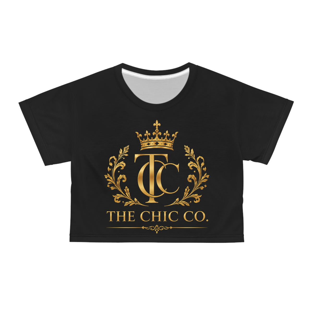 The Chic Co. Gold Crest Crop Tee