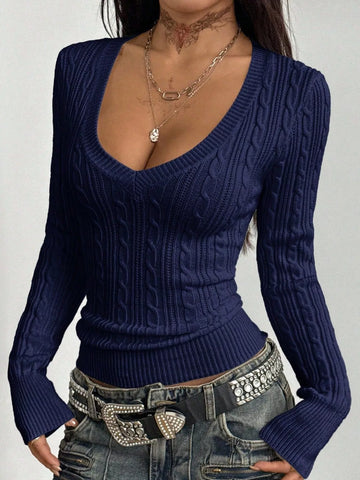 Navy Blue (v-neck)